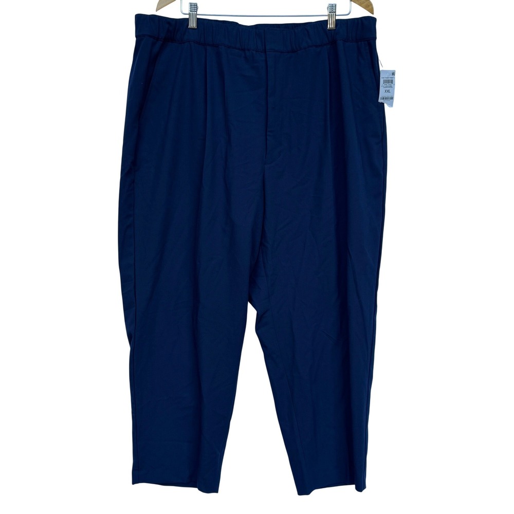 Mode Of One Mens Relaxed Fit Wool Blend Pleated Pant Caspian Waters Blue XXL NWT